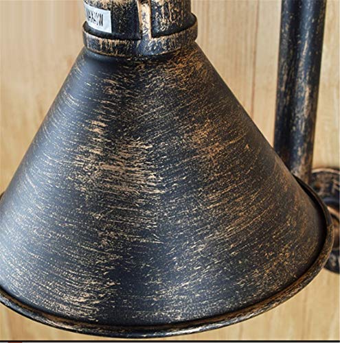 Luzes de parede industriais vintage, arandelas de parede de tubulação de água com abajur de metal, lâmpada de parede E27 retrô para sala de estar, quarto, bar, cozinha, corredor, varanda, es - Webiishop