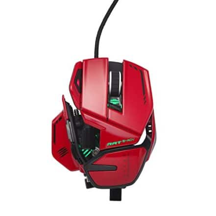 Mad Catz R.A.T. 8+ ADV Mouse óptico com fio totalmente ajustável – Sensor óptico 20.000 DPI – 11 botões programáveis e iluminação RGB – Vermelho - Webiishop