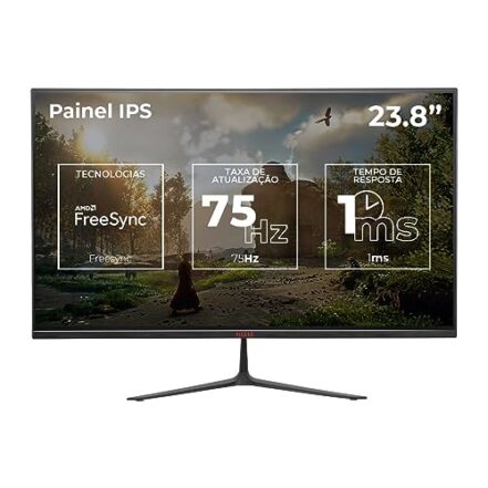 Monitor Gamer Pichau Athen V2L24, IPS, FHD, 1ms, 75Hz, 23.8 Pol. FreeSync, VGA/HDMI, PG-ATHV2L24-BL01 - Webiishop