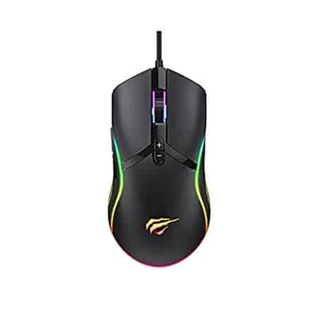 Mouse Gamer Havit MS1026 RGB, 7 Botões, 1000-1600-3200-6400 DPI, USB, Totalmente compatível com Windows 10/ Win 8/ Win 7/ Vista/Mac/Linux - Webiishop