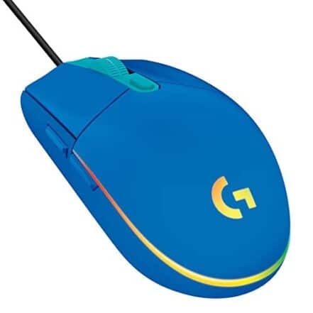 Mouse Gamer Logitech G203 LIGHTSYNC RGB, Efeito de Ondas de Cores, 6 Botões Programáveis e Até 8.000 DPI - Azul - Webiishop