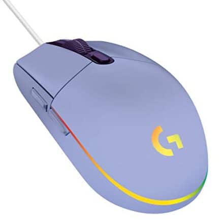 Mouse Gamer Logitech G203 LIGHTSYNC RGB, Efeito de Ondas de Cores, 6 Botões Programáveis e Até 8.000 DPI - Lilás - Webiishop