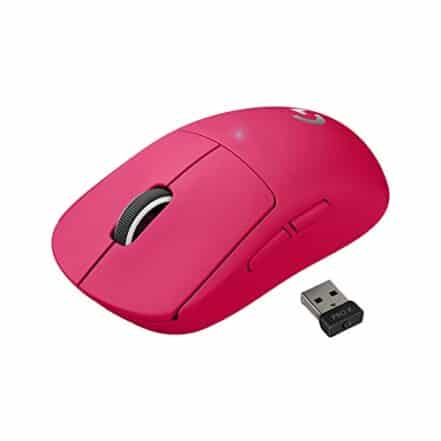 Mouse Gamer Sem Fio Logitech G PRO X SUPERLIGHT com Tecnologia LIGHTSPEED, Ultraleve 63g, 5 Botões Programáveis, Sensor HERO 25K e Bateria Recarregável - Compatível com POWERPLAY - Rosa Magenta - Webiishop