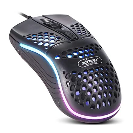 Mouse Gamer Sensor Laser Óptico 1000dpi Led Rgb Colorido Super Leve 4 Botões Usb Profissional Ambidestro com Fio Usb para Pc Computador Notebook Mac Xbox Series One S X e PS4 PS5 (Preto) - Webiishop