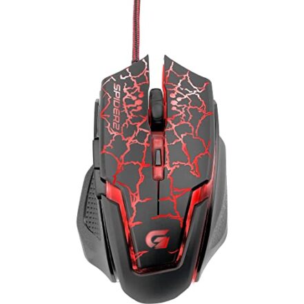 Mouse Gamer Spider 2 OM-705 USB 3200DPI Preto/Vermelho Fortrek - Webiishop