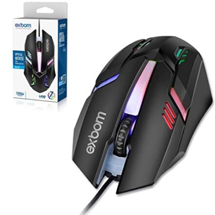 Mouse Gamer Usb Led Rgb 1200DPI Exbom - MS-62 - Webiishop