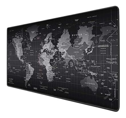 Mouse Pad Gamer Extra Grande 700x350x3mm Bordas Costuradas e Base Antiderrapante Exbom MP7035C Mapa Mundi - Webiishop