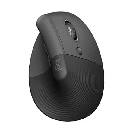 Mouse Sem Fio Logitech Lift Vertical com Design Ergonômico para Redução de Tensão Muscular, Cliques Silenciosos, Conexão Bluetooth ou USB Logi Bolt, Compatível com Windows/macOS/iPadOS - Grafite - Webiishop