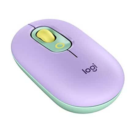 Mouse sem Fio Logitech POP com botão Emoji Customizável, Tecnologia SilentTouch, Precisão e Velocidade, Design Compacto, Conexão USB ou Bluetooth, Multidispositivo - Roxo Heartbreaker - Webiishop