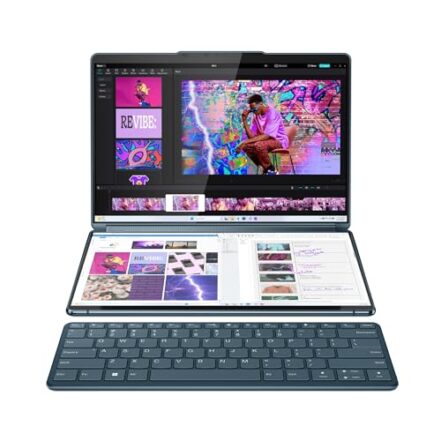 Notebook Lenovo Yoga Book 9i i5 16GB 512GB 2.8K OLED Dual Display W11 82YQ002XBR Azul - Webiishop