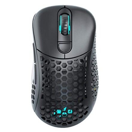 PWNAGE Mouse gamer ultra personalizado sem fio Ergo Gen 2.0 RGB - Esports Pro Gamer Flawless Professional PAW3370 Sensor óptico 19.000 DPI - Patins 100% PTFE (Wireless Ergo Gen 2.0 Preto) - Webiishop