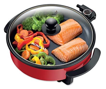 Panela Elétrica Mondial, MultiCook Red, 110V, 1200W - PE-28 - Webiishop