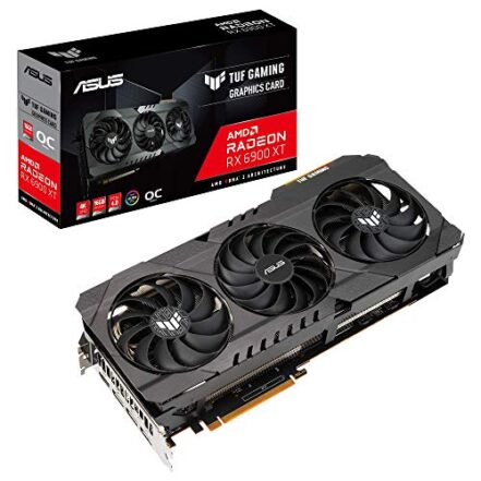 Placa gráfica ASUS TUF Gaming AMD Radeon RX 6900 XT OC Edition (PCIe 4.0, 16 GB GDDR6, HDMI 2.1, DisplayPort 1.4a, rolamentos de ventilador de esfera dupla, cobertura totalmente em alumínio, moldura reforçada, GPU Tweak II) - Webiishop