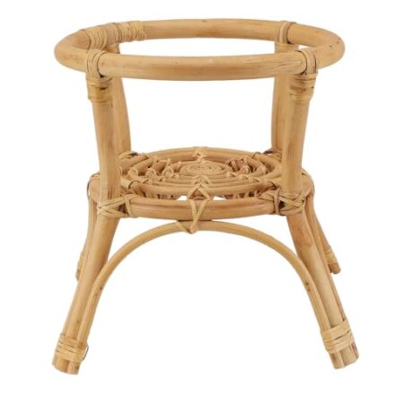 Rack de suporte para plantas de vime, prateleira para vasos de flores de chão, organizador de suporte de plantas estável de 9,4 pol. de diâmetro para varanda doméstica, sala de estar, decoração de pát - Webiishop