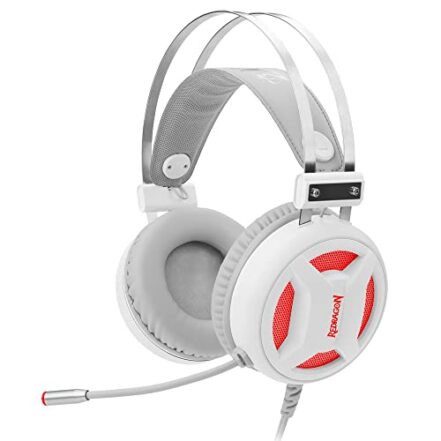 Redragon FONE DE OUVIDO COM MICROFONE GAMER MINOS H210W BRANCO - com fio - ajustavel - Webiishop