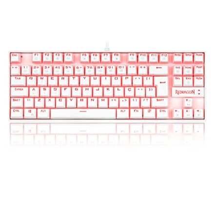 Redragon TECLADO MECANICO KUMARA K552W-2 SINGLE COLOR BRANCO/AZUL, UNICO - Webiishop