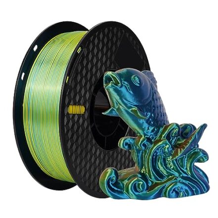 SAGNUS Filamento PLA para impressora 3D 1KG 1,75mm Filamento PLA de seda tripla cor Material de impressão 3D Degradável Carretel ecológico Precisão dimensional +/-0,03mm Padrão 1 rolo - Vermelho - Webiishop