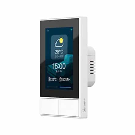 SONOFF Nspanel Interruptor Inteligente, Interruptor Doméstico Inteligente de Detecção de Temperatura, Wi-Fi Controle De Tela Sensível Ao Toque, 2 Botões, Compatível com Alexa (NSpanel-USW) - Webiishop