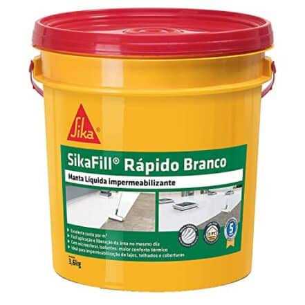 Sika - Impermeabilizante líquido - SikaFill Rápido Branco – Borracha Liquida - Fácil de aplicar - Galão 3,6 kg - Webiishop