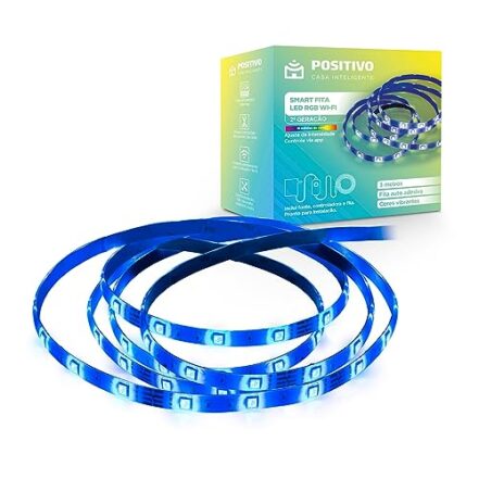 Smart Fita LED RGB Wi-Fi 2ª Geração Positivo Casa Inteligente, branco quente e frio + 16 milhões de cores, 3 metros, 14W Bivolt – Compatível com Alexa​ - Webiishop