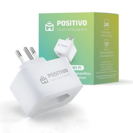 Smart Plug Wi-Fi 10A/1000W- NBR, Positivo Casa Inteligente, ligue ou desligue seus eletrodomésticos através do celular, Compatível com Alexa - Webiishop