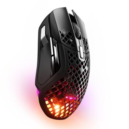 SteelSeries Aerox 5 Wireless – Mouse para jogos – 18000 CPI – Sensor óptico TrueMove Air – Design ultraleve resistente à água – 180 horas de vida útil da bateria - Webiishop