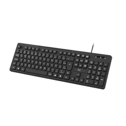 Teclado Com Fio 3 Níveis Ajustáveis Teclas Silenciosas e Conexão Usb Preto - TC144 - Webiishop