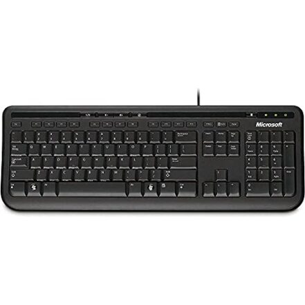 Teclado Com Fio 600 Usb Preto Microsoft - ANB00005 - Webiishop