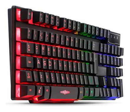 Teclado Gamer Semi Mecânico Multimídia Led Rgb Qwerty Antighosting Usb para Pc Notebook Xbox Series X S Ps4 Ps5 - Webiishop