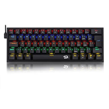 Teclado Mecanico Gamer Fizz Rainbow Preto Switch Marrom - Webiishop