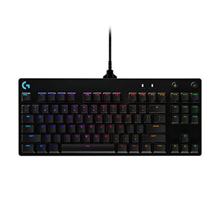 Teclado Mecânico Gamer Logitech G PRO com Layout US, RGB LIGHTSYNC, Design TKL, Cabo Destacável e Switch Exclusivo GX Blue Clicky - Webiishop
