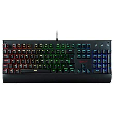 Teclado Mecânico Gamer Redragon Kala Rgb Switch Blue com fio, PRETO, Full Sized, K557RGB(BLUE) - Webiishop