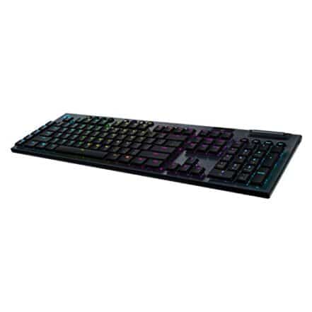 Teclado Mecânico Gamer Sem Fio Logitech G915 LIGHTSPEED com RGB, USB ou Bluetooth, Ultrafino, Switch Perfil Baixo GL Tactile, Recarregável - Webiishop