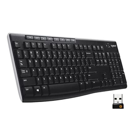 Teclado sem fio Logitech K270 com Teclas de Mídia de Fácil Acesso, Conexão USB, Pilhas Inclusas e Layout ABNT2 - Webiishop