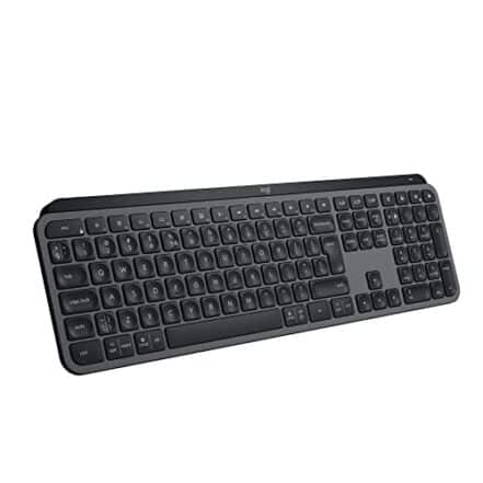 Teclado sem fio Logitech MX Keys S com Clique Silencioso, Teclas Programáveis, Iluminação Inteligente, Conexão Bluetooth ou Receptor USB Logi Bolt e Bateria Recarregável - Grafite - Webiishop