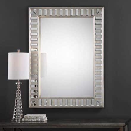 Uttermost 09046 Lanester - Espelho de 122 cm, acabamento em folha de prata - Webiishop