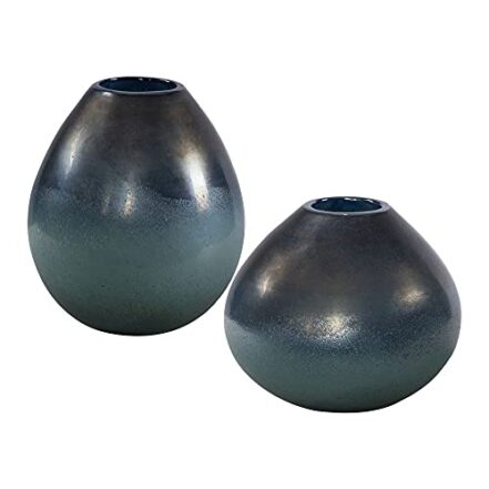 Uttermost Conjunto de 2 vasos de vidro Rian Bronze e Aqua Glass - Webiishop