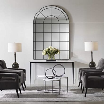 Uttermost Espelho de Ferro Grantola Black Arch 09698 Satin Black 0,75 x 47,75 x 71,63 - Webiishop