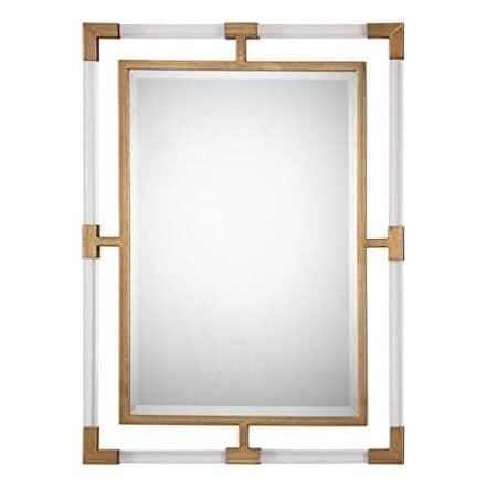 Uttermost Espelho de parede luxuoso moderno dourado balcã 71 cm x 97 3/4 cm - Webiishop