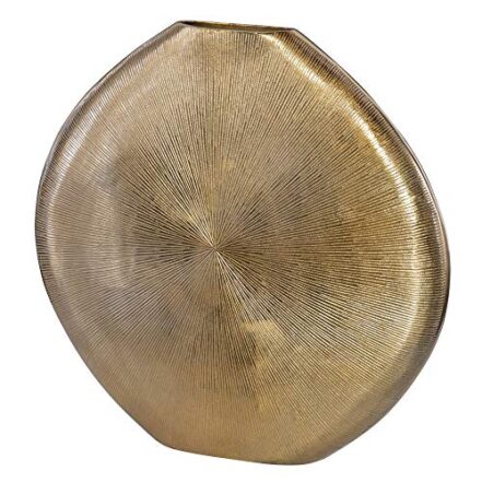 Uttermost Vaso moderno dourado canelado Gretchen de 58,4 cm - Webiishop