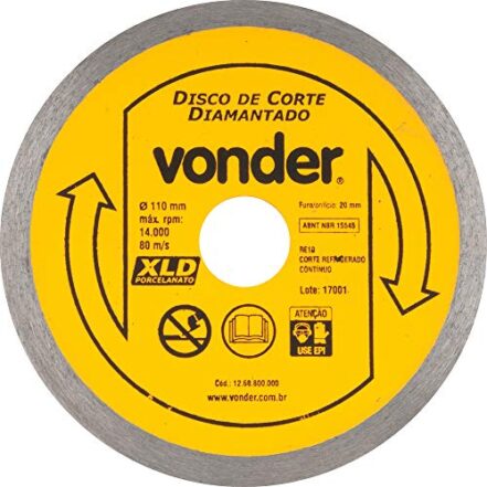 Vonder Disco De Corte Diamantado Contínuo Para Porcelanato Xld 110 Mm - Webiishop