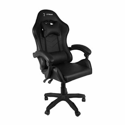 Xtreme Gamers, Cadeira Cinesis Giratória Reclinável Altura Ajustável Preta - Webiishop