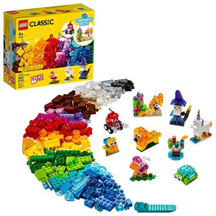 11013 LEGO® Classic Blocos Transparentes Criativos; Kit de Construção para Crianças (500 peças) - Webiishop