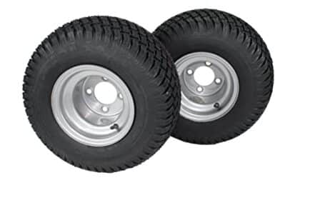 18 x 8,50-8 com rodas Hustler cromadas 8x7 prata (conjunto de 2 conjuntos) - Webiishop