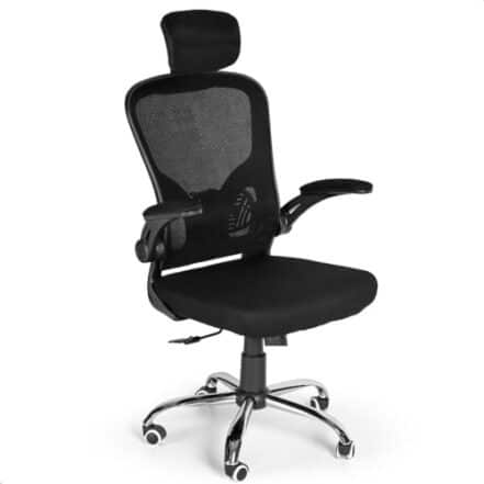 Cadeira De Escritorio Presidente Giratória Ergonômica Mesh P310 com Base Metal Cromado e Rodizios em Silicone - Webiishop