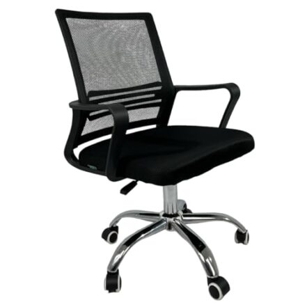 Cadeira Para Escritório Secretária Giratória Rohden. HOME OFFICE Preta - RHO-110 - Webiishop