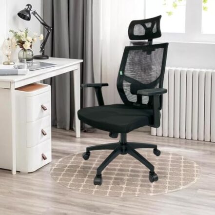 Cadeira Presidente Executiva Giratória De Escritório Estofado Mesh Ergonômica Secretaria Home Office Com Rodinhas Gamer Diretor Computador ErgoMesh - RHO-331 - Webiishop