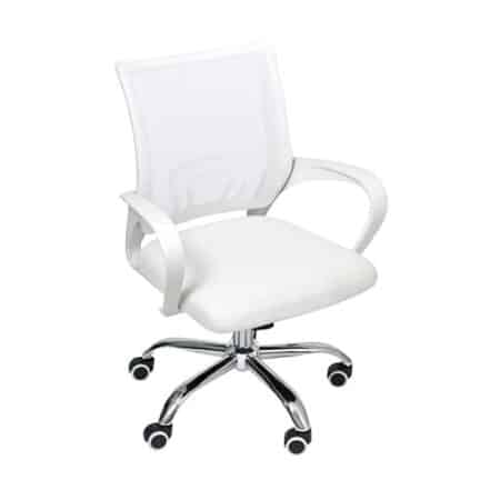 Cadeira de Escritório Begonia Tela Mesh Ergonômica Branco - Webiishop