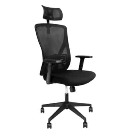 Cadeira de Escritório Presidente Reclinável com Trava em 3 Posições, Ergonômica, Giratória, Gamer ERGO I Preto Crivelo - Webiishop