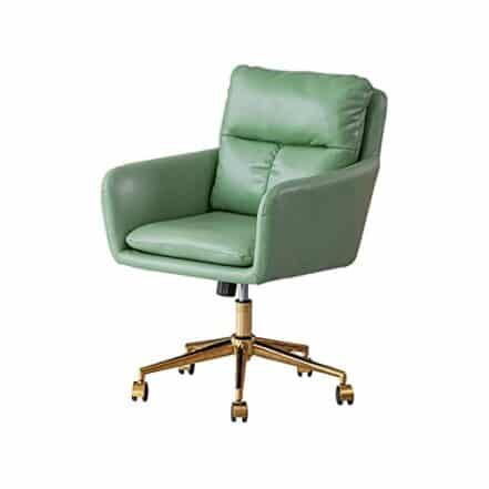 Cadeira de escritório Cadeira de computador Cadeira de mesa, couro PU com altura ajustável Cadeira executiva moderna giratória com braços acolchoados e apoio lombar Stabilize - Webiishop